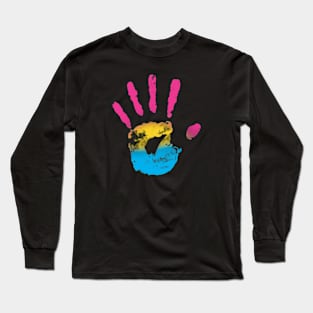 Pansexual Handprint Long Sleeve T-Shirt